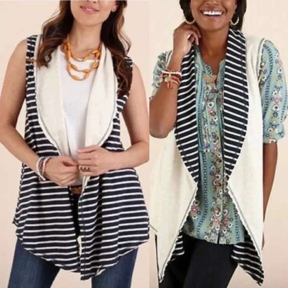 Matilda Jane Jackets & Blazers - Matilda Jane | Once Upon A Time Full Moon Vest Reversible Sold Striped